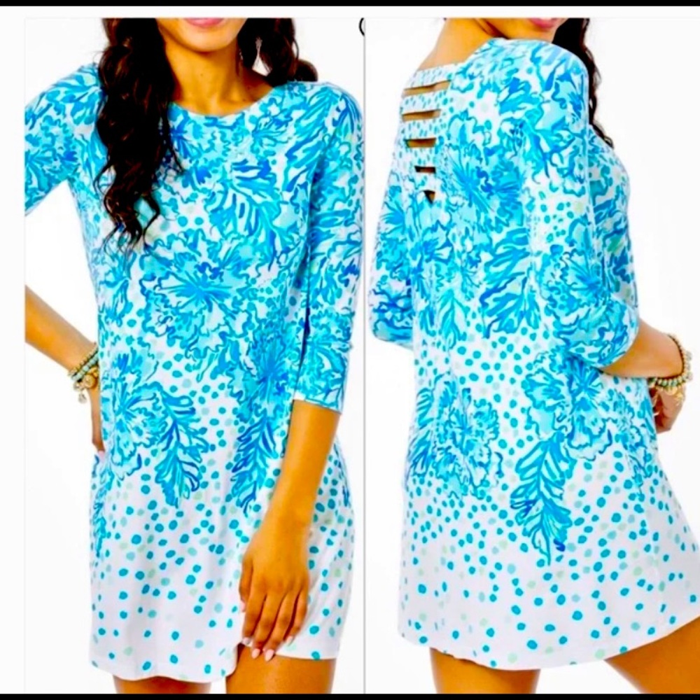 Lilly Pulitzer Ophelia swing dress in Karma Camillia Engineered Resort White